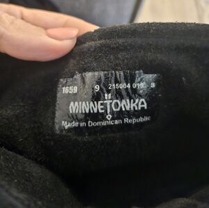 Minnetonka Black Suede Footwear
